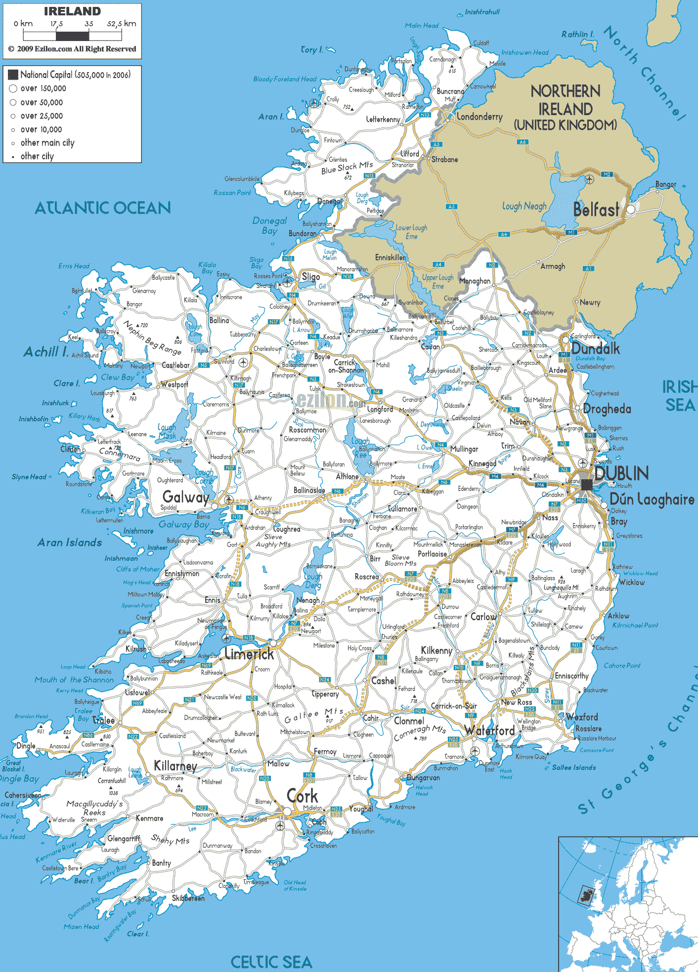 large_detailed_road_map_of_ireland large_detailed_road_map_of_ireland